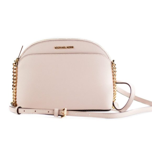 MICHAEL KORS Jet Set Emmy Leather Medium Dome Crossbody Bag - Picture 1 of 2